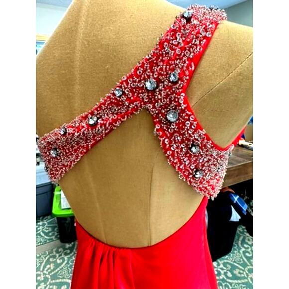 90's NIKI, Sexy ,Silk Rd Formal by NIKI LIVAS. Bejeweled One Shoulder.. PLZ READ - Picture 6 of 16